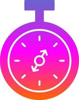 Pocket Watch Glyph Gradient Icon vector