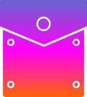 Pocket Square Glyph Gradient Icon vector