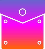 Pocket Square Glyph Gradient Icon vector