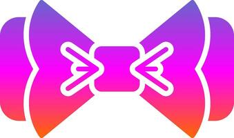 Bow Tie Glyph Gradient Icon vector