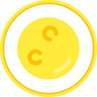 Moon Flat Circle Uni Icon vector