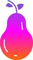 Pear Glyph Gradient Icon vector