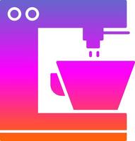 Coffee Machine Glyph Gradient Icon vector