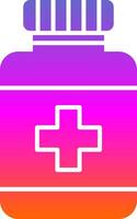 Medicine Bottle Glyph Gradient Icon vector