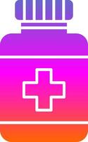 Medicine Bottle Glyph Gradient Icon vector