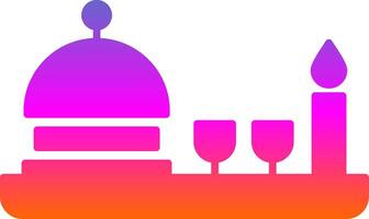 Dinner Glyph Gradient Icon vector