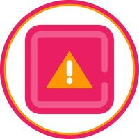 Alert Flat Circle Uni Icon vector