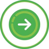 Right arrow Flat Circle Uni Icon vector