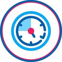 Time Flat Circle Uni Icon vector