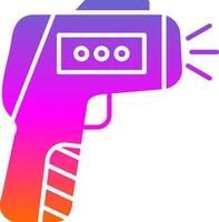 Thermometer Gun Glyph Gradient Icon vector