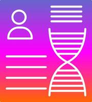 DNA Glyph Gradient Icon vector