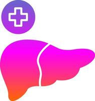 Liver Glyph Gradient Icon vector