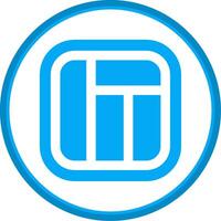 Layout Flat Circle Uni Icon vector
