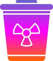 Toxic Waste Glyph Gradient Icon vector