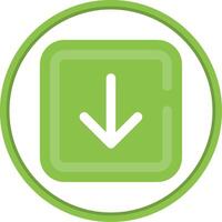Arrow Flat Circle Uni Icon vector