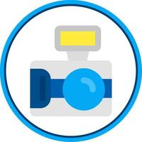 Photo capture Flat Circle Uni Icon vector