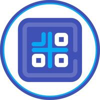 Qr code Flat Circle Uni Icon vector