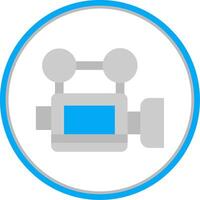Video Flat Circle Uni Icon vector