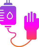 Blood Transfusion Glyph Gradient Icon vector