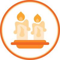 velas plano circulo uni icono vector