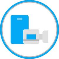 Video call Flat Circle Uni Icon vector