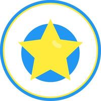 Star Flat Circle Uni Icon vector