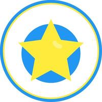 Star Flat Circle Uni Icon vector