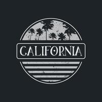 California vector ilustración y tipografía, Perfecto para camisetas, sudaderas con capucha, huellas dactilares etc.