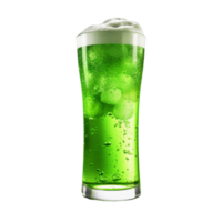 AI generated St patrick s day green beer glass png