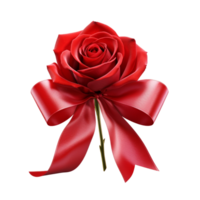 ai gerado vermelho rosa flor png