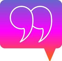 Get Quotes Glyph Gradient Icon vector