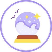 Crystal ball Flat Circle Uni Icon vector