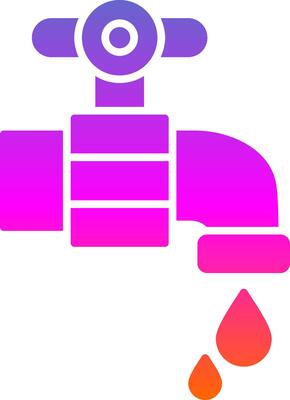 Faucet Glyph Gradient Icon