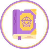 magia libro plano circulo uni icono vector