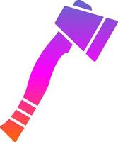 Hatchet Glyph Gradient Icon vector