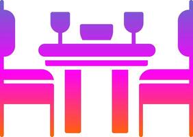 Dining Room Glyph Gradient Icon vector