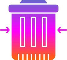 Waste Reduction Glyph Gradient Icon vector
