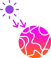 Solar Radiation Glyph Gradient Icon vector