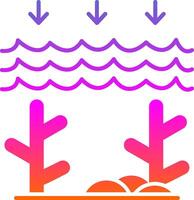 Ocean Acidity Glyph Gradient Icon vector