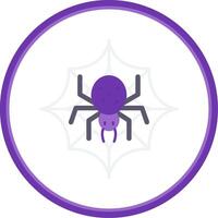 Spider web Flat Circle Uni Icon vector