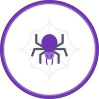 Spider web Flat Circle Uni Icon vector