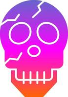 Skull Glyph Gradient Icon vector