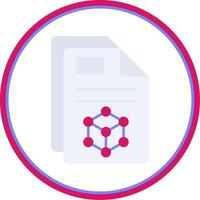 3d Flat Circle Uni Icon vector