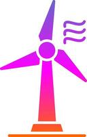 Wind Turbine Glyph Gradient Icon vector