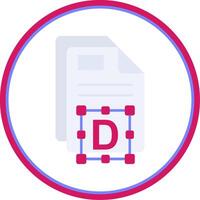 Font Flat Circle Uni Icon vector