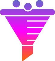 Funnel Glyph Gradient Icon vector