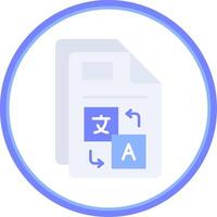 Translate Flat Circle Uni Icon vector