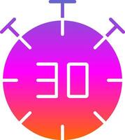 Half Time Glyph Gradient Icon vector