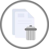 Delete Flat Circle Uni Icon vector