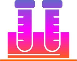 Test Tubes Glyph Gradient Icon vector